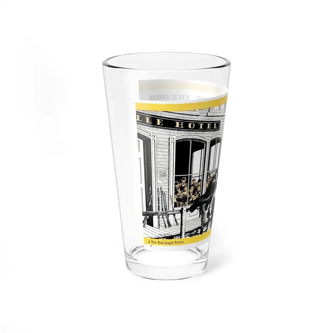 The Book, The Gun Jesse James, True Magazine, July 1949 (Magazine Illustration) Pint Glass 16oz - Go Mug Yourself