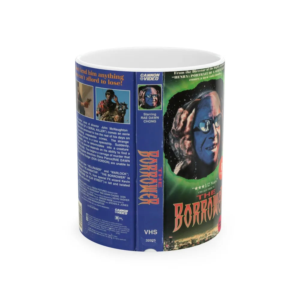 THE BORROWER (VHS COVER) - White Coffee Mug-11oz-Go Mug Yourself