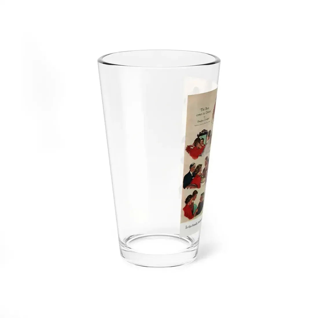 The Boss comes to Dinner, McCall's, May 1954 (Magazine Illustration) Pint Glass 16oz - Go Mug Yourself