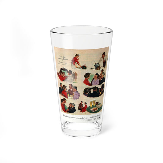 The Boss comes to Dinner, McCall's, May 1954 (Magazine Illustration) Pint Glass 16oz-16oz-Go Mug Yourself