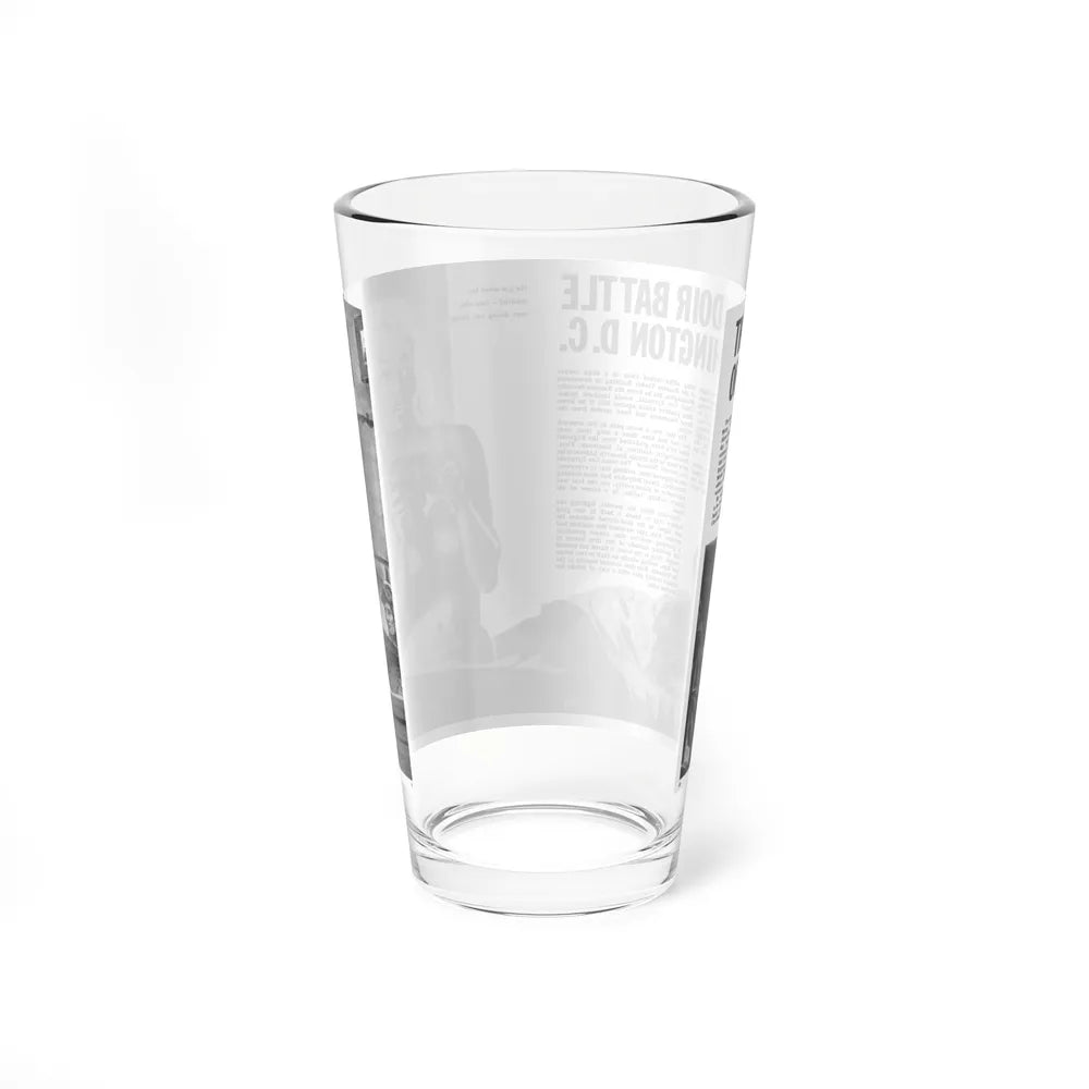 The Boudoir Battle Of Washington D. C., Man's Combat, December 1969 (Magazine Illustration) Pint Glass 16oz - Go Mug Yourself