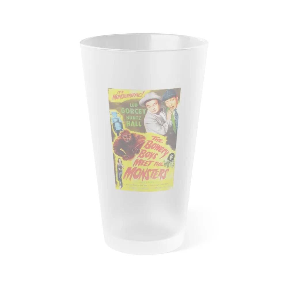 THE BOWERY BOYS MEET THE MONSTERS 1954 Movie Poster - Frosted Pint Glass 16oz-Go Mug Yourself