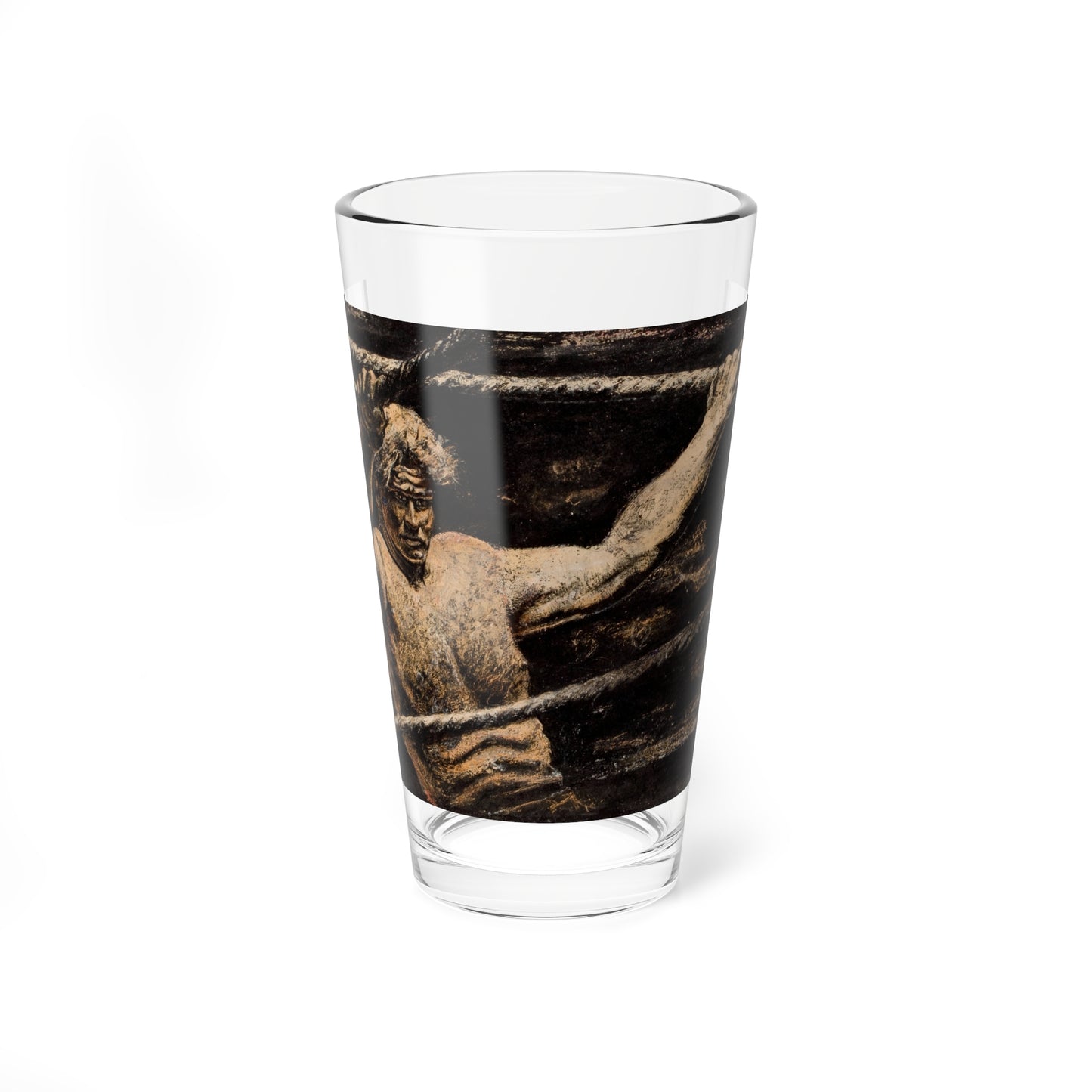 The Boxer (Magazine Illustration) Pint Glass 16oz-16oz-Go Mug Yourself