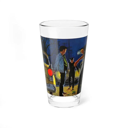 The Boy's Got A Knife! (Magazine Illustration) Pint Glass 16oz 16oz - Go Mug Yourself