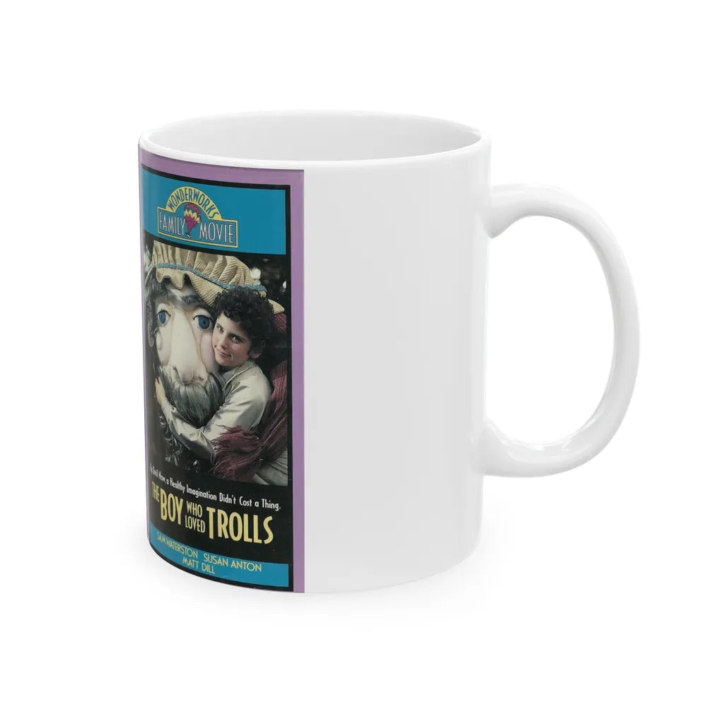 THE BOY WHO LOVED TROLLS (VHS COVER) - White Coffee Mug-Go Mug Yourself