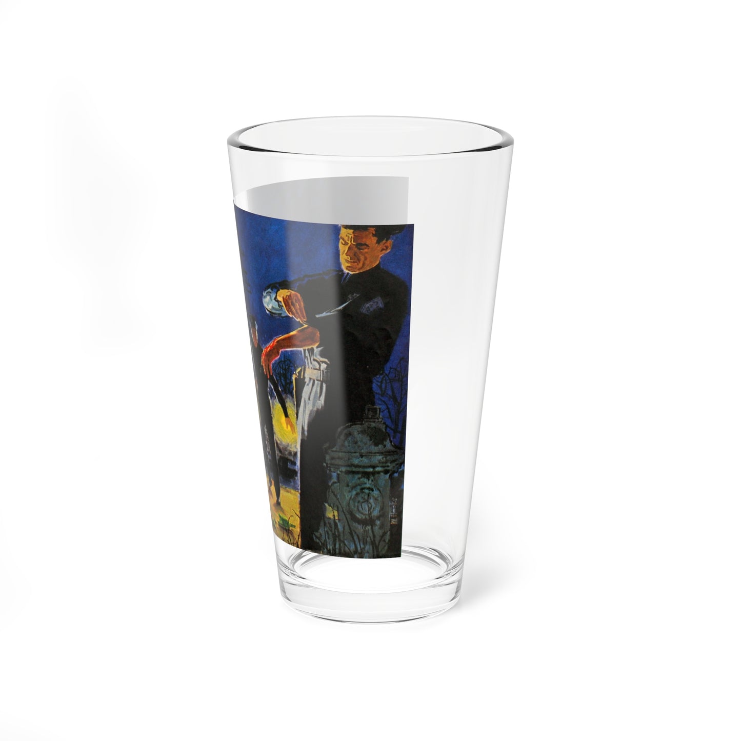 The Boy's Got A Knife! (Magazine Illustration) Pint Glass 16oz-Go Mug Yourself