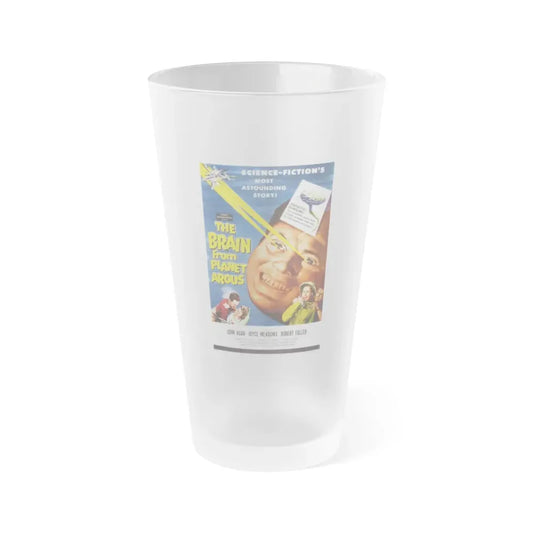 THE BRAIN FROM PLANET AROUS 1957 Movie Poster - Frosted Pint Glass 16oz Default Title - Go Mug Yourself