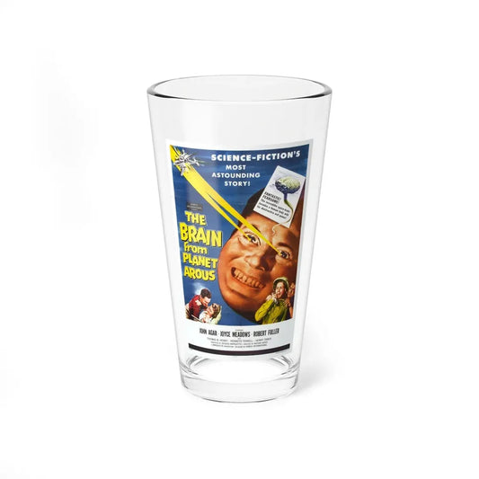 THE BRAIN FROM PLANET AROUS 1957 Movie Poster - Pint Glass 16oz 16oz - Go Mug Yourself