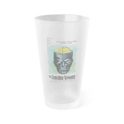 THE BRAIN (SPAIN) 1962 Movie Poster - Frosted Pint Glass 16oz Default Title - Go Mug Yourself