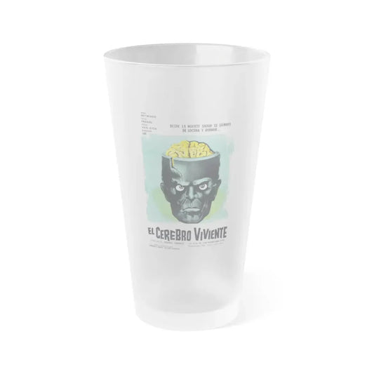 THE BRAIN (SPAIN) 1962 Movie Poster - Frosted Pint Glass 16oz Default Title - Go Mug Yourself