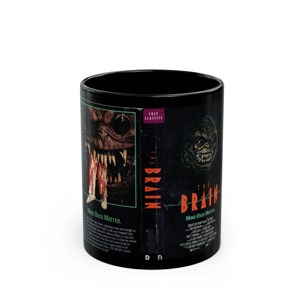 THE BRAIN (VHS COVER) - Black Coffee Mug-11oz-Go Mug Yourself