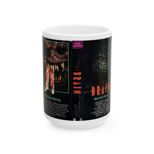 THE BRAIN (VHS COVER) - White Coffee Mug 15oz - Go Mug Yourself