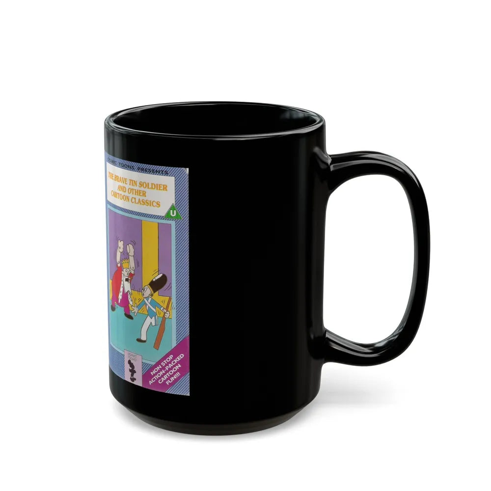 THE BRAVE TIN SOLDIER AND OTHER CARTOON CLASSICS (VHS COVER) - Black Coffee Mug-Go Mug Yourself