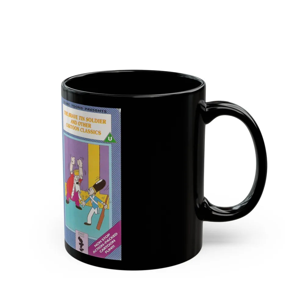 THE BRAVE TIN SOLDIER AND OTHER CARTOON CLASSICS (VHS COVER) - Black Coffee Mug-Go Mug Yourself