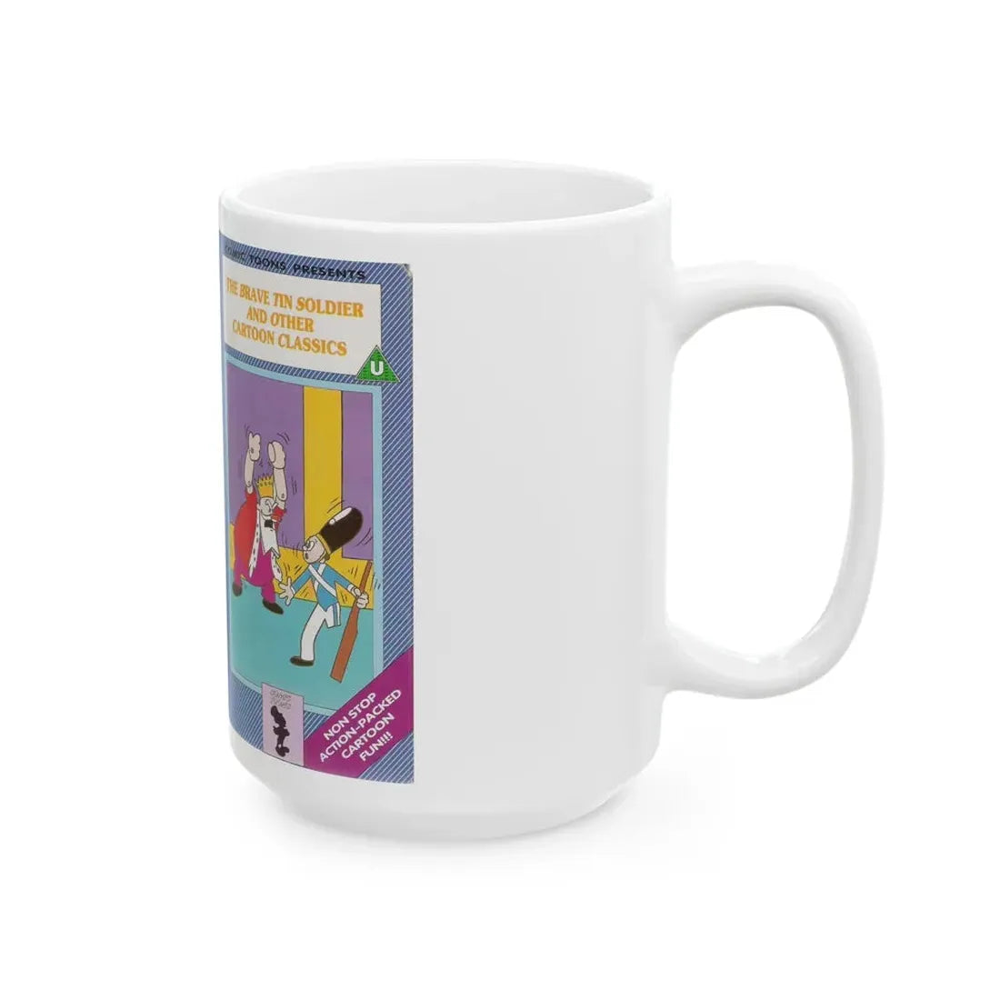THE BRAVE TIN SOLDIER AND OTHER CARTOON CLASSICS (VHS COVER) - White Coffee Mug - Go Mug Yourself