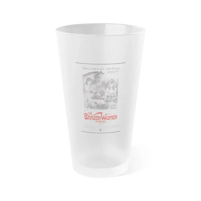 THE BRAZEN WOMEN OF BALZAC 1967 Movie Poster - Frosted Pint Glass 16oz Default Title - Go Mug Yourself