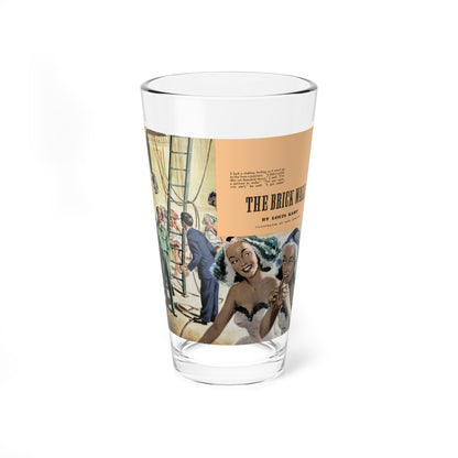 The Brick Wall, 1947 (Magazine Illustration) Pint Glass 16oz-16oz-Go Mug Yourself