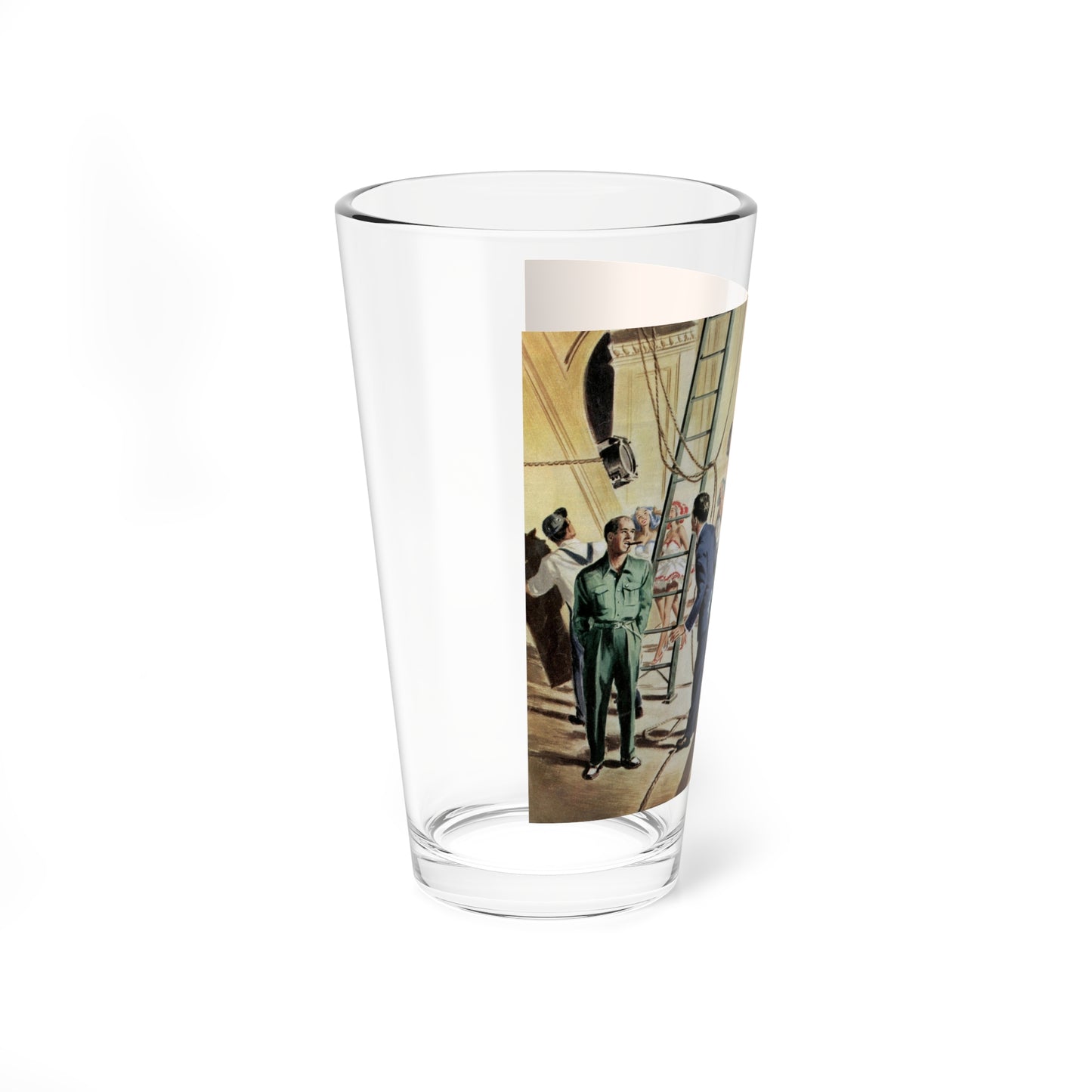 The Brick Wall, 1947 (Magazine Illustration) Pint Glass 16oz-Go Mug Yourself