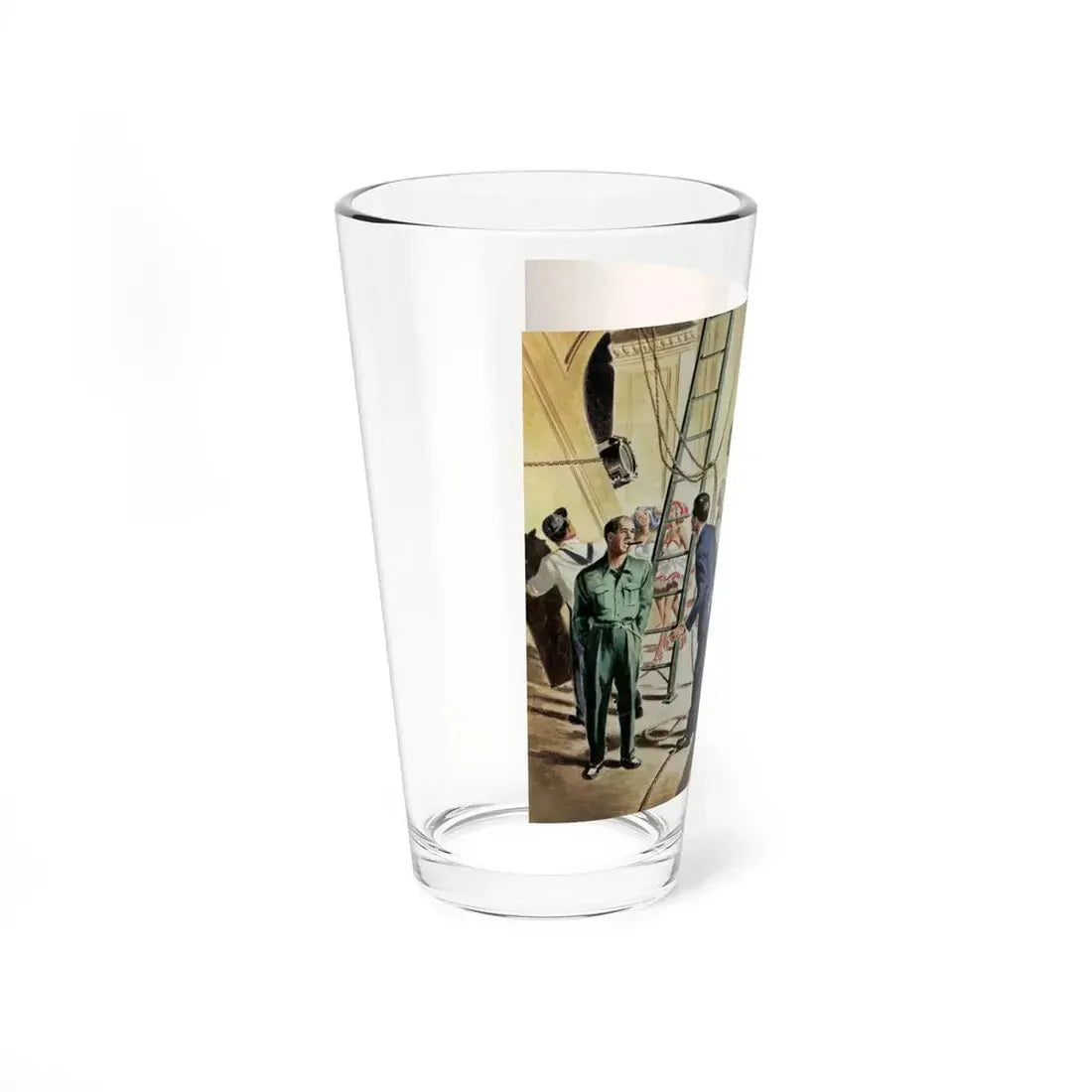 The Brick Wall, 1947 (Magazine Illustration) Pint Glass 16oz - Go Mug Yourself