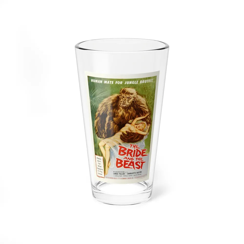 THE BRIDE AND THE BEAST 1958 Movie Poster - Pint Glass 16oz-16oz-Go Mug Yourself