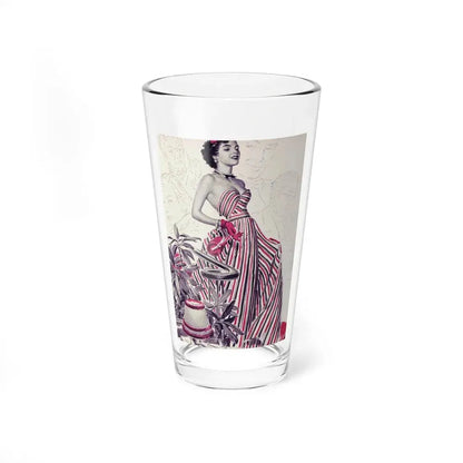 The Bride, Chatelaine, April 1949 (Magazine Illustration) Pint Glass 16oz 16oz - Go Mug Yourself