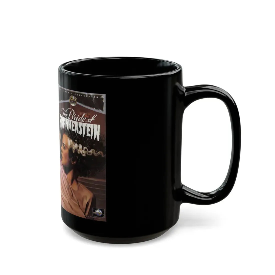 THE BRIDE OF FRANKENSTEIN (VHS COVER) - Black Coffee Mug - Go Mug Yourself