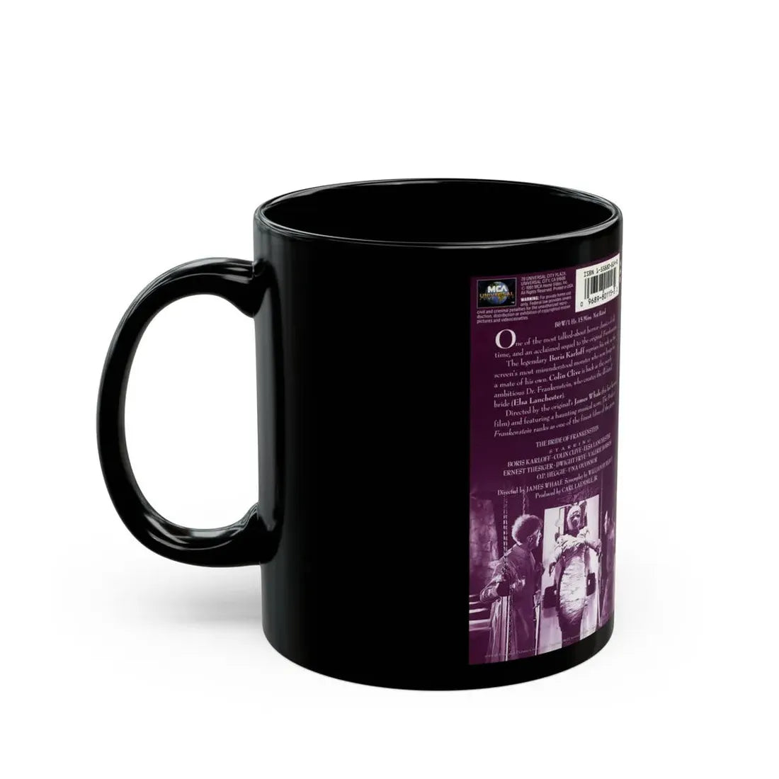 THE BRIDE OF FRANKENSTEIN (VHS COVER) - Black Coffee Mug - Go Mug Yourself