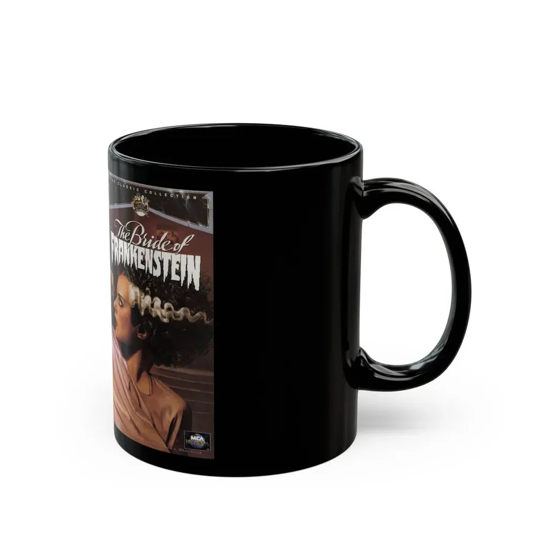 THE BRIDE OF FRANKENSTEIN (VHS COVER) - Black Coffee Mug - Go Mug Yourself