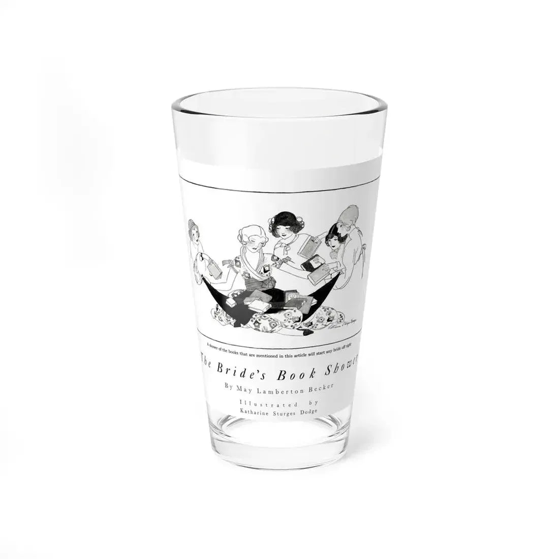 The Bride's Book Shower, Good Housekeeping, June 1921 (Magazine Illustration) Pint Glass 16oz 16oz - Go Mug Yourself