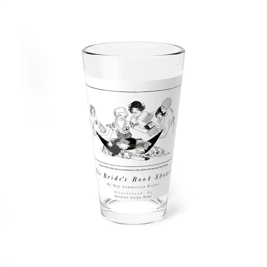The Bride's Book Shower, Good Housekeeping, June 1921 (Magazine Illustration) Pint Glass 16oz 16oz - Go Mug Yourself