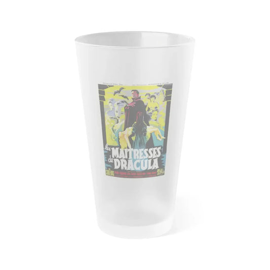 THE BRIDES OF DRACULA 1960 Movie Poster - Frosted Pint Glass 16oz Default Title - Go Mug Yourself