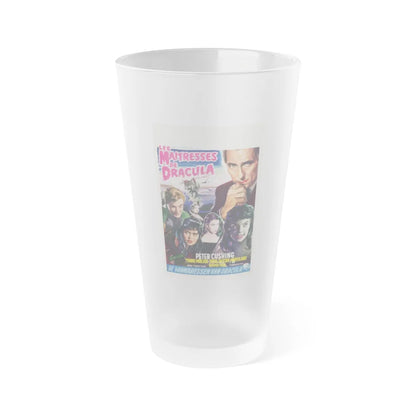 THE BRIDES OF DRACULA (BELGIAN) 1960 Movie Poster - Frosted Pint Glass 16oz-Go Mug Yourself