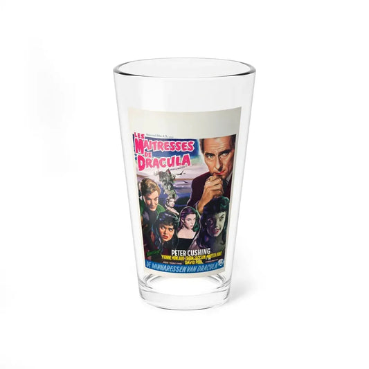 THE BRIDES OF DRACULA (BELGIAN) 1960 Movie Poster - Pint Glass 16oz 16oz - Go Mug Yourself