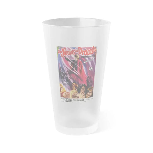 THE BRIDES OF DRACULA (SPANISH) 1960 Movie Poster - Frosted Pint Glass 16oz Default Title - Go Mug Yourself