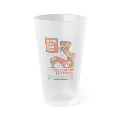 THE BRIDES OF FU MANCHU 1966 Movie Poster - Frosted Pint Glass 16oz Default Title - Go Mug Yourself