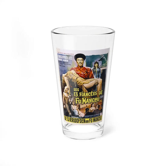 THE BRIDES OF FU MANCHU (BELGIAN) 1966 Movie Poster - Pint Glass 16oz 16oz - Go Mug Yourself