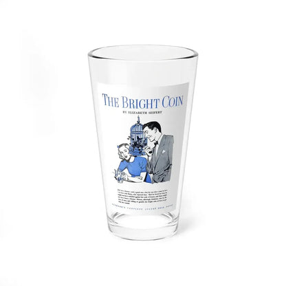 The Bright Coin, Redbook, August 1949 (Magazine Illustration) Pint Glass 16oz 16oz - Go Mug Yourself
