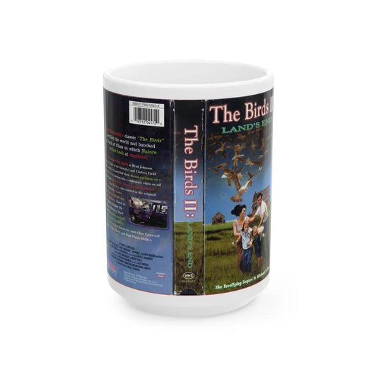 THE BRIRDS 2 LANDS END (VHS COVER) - White Coffee Mug-15oz-Go Mug Yourself