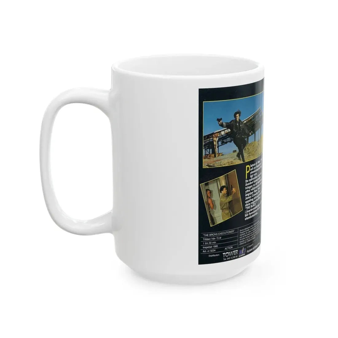 THE BRONX EXECUTIONER (VHS COVER) - White Coffee Mug - Go Mug Yourself