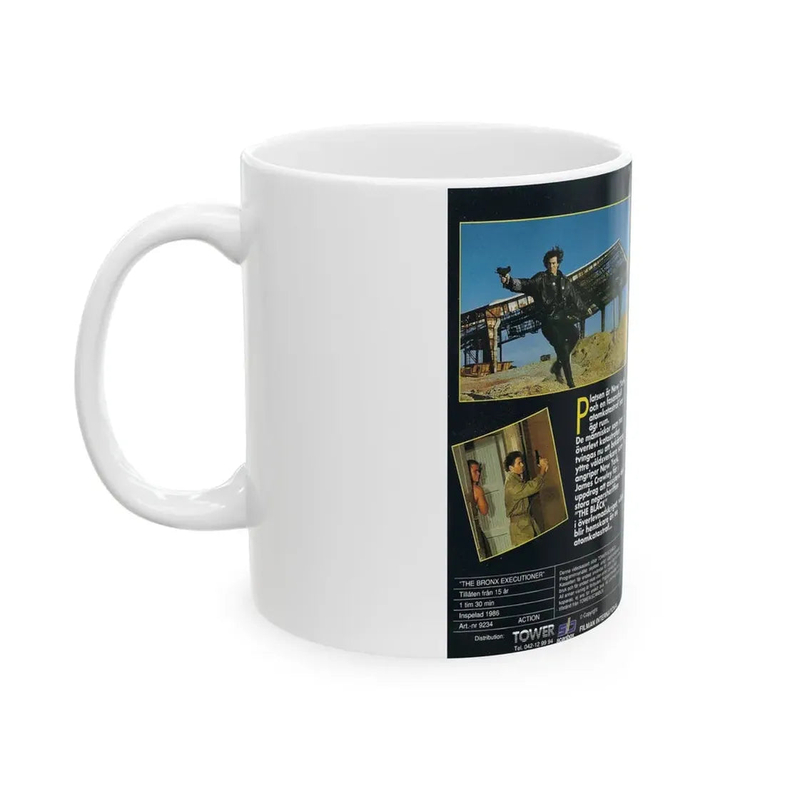 THE BRONX EXECUTIONER (VHS COVER) - White Coffee Mug - Go Mug Yourself