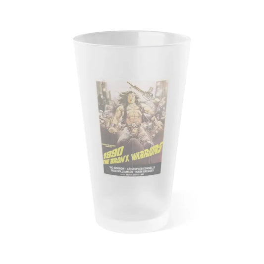 THE BRONX WARRIORS (LEBANON) 1982 Movie Poster - Frosted Pint Glass 16oz Default Title - Go Mug Yourself