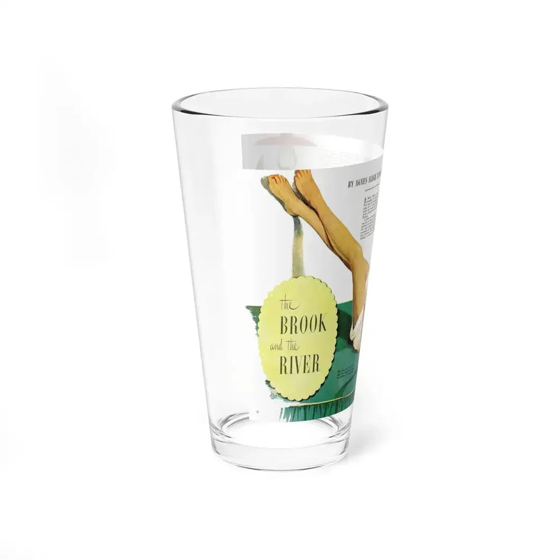 The Brook and the River, Good Housekeeping, October 1945 (Magazine Illustration) Pint Glass 16oz - Go Mug Yourself
