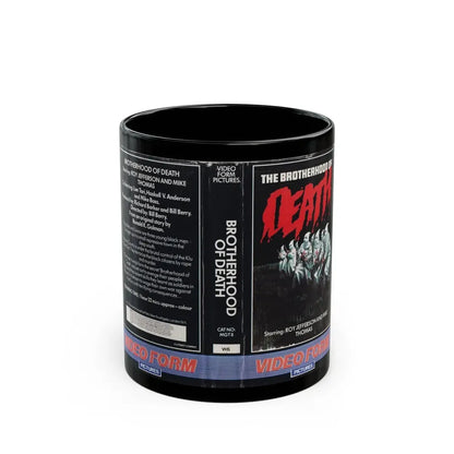 THE BROTHERHOOD OF DEATH (VHS COVER) - Black Coffee Mug 11oz - Go Mug Yourself