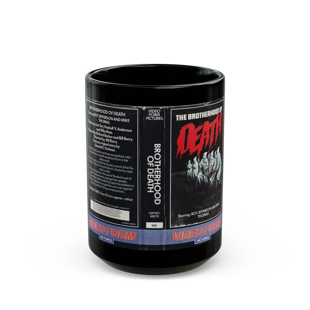 THE BROTHERHOOD OF DEATH (VHS COVER) - Black Coffee Mug-15oz-Go Mug Yourself