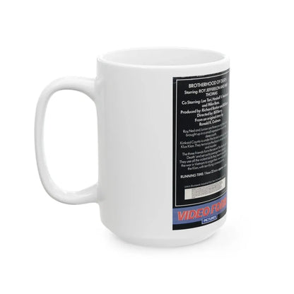 THE BROTHERHOOD OF DEATH (VHS COVER) - White Coffee Mug - Go Mug Yourself