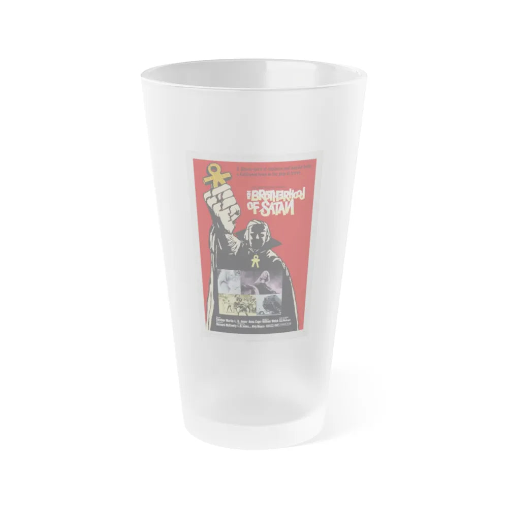 THE BROTHERHOOD OF SATAN 1971 Movie Poster - Frosted Pint Glass 16oz-Go Mug Yourself