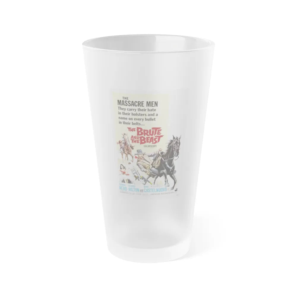 THE BRUTE AND THE BEAST 1966 Movie Poster - Frosted Pint Glass 16oz-Go Mug Yourself