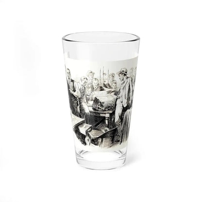 The Bull Pen, Collier's Weekly magazine story illustration, August 31, 1929 (Magazine Illustration) Pint Glass 16oz 16oz - Go Mug Yourself