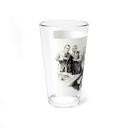 The Bull Pen, Collier's Weekly magazine story illustration, August 31, 1929 (Magazine Illustration) Pint Glass 16oz - Go Mug Yourself