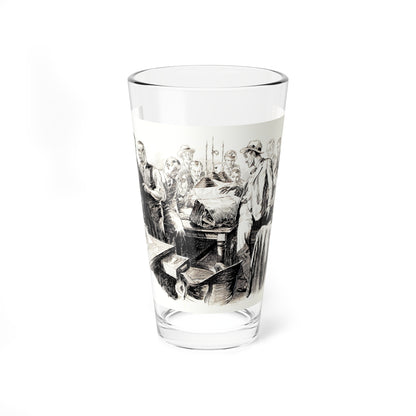 The Bull Pen, Collier's Weekly magazine story illustration, August 31, 1929 (Magazine Illustration) Pint Glass 16oz-16oz-Go Mug Yourself